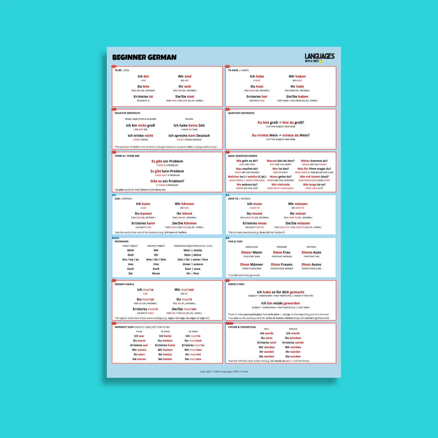 Beginner German leaflet